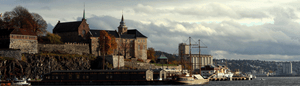 Oslo festning med hav bak